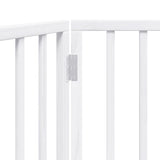 Dog Gate Foldable 3 Panels White 150 cm Poplar Wood - Low Angle