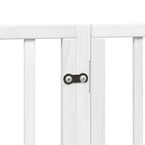 Dog Gate with Door Foldable 6 Panels White 300 cm Poplar Wood - Extra Image