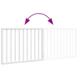Dog Gate Foldable 2 Panels White 160 cm Poplar Wood - Close-Up Angle