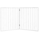 Dog Gate Foldable 2 Panels White 160 cm Poplar Wood