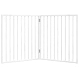 Dog Gate Foldable 2 Panels White 160 cm Poplar Wood - Top-Down View