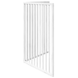 Dog Gate Foldable 2 Panels White 160 cm Poplar Wood - 45-Degree Angle
