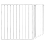 Dog Gate Foldable 2 Panels White 160 cm Poplar Wood - Rear View