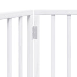 Dog Gate Foldable 2 Panels White 160 cm Poplar Wood - Low Angle