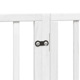 Dog Gate with Door Foldable 4 Panels White 320 cm Poplar Wood - Extra Image