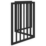 Dog Gate Foldable 3 Panels Black 150 cm Poplar Wood - 45-Degree Angle