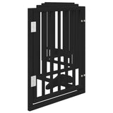 Dog Gate with Door Foldable 6 Panels Black 300 cm Poplar Wood