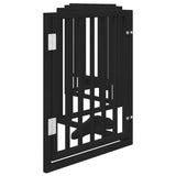 Dog Gate with Door Foldable 6 Panels Black 300 cm Poplar Wood - 45-Degree Angle