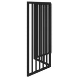Dog Gate Foldable 3 Panels Black 150 cm Poplar Wood - 45-Degree Angle