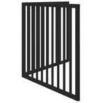 Dog Gate Foldable 2 Panels Black 160 cm Poplar Wood