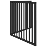 Dog Gate Foldable 2 Panels Black 160 cm Poplar Wood - 45-Degree Angle