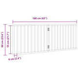 Dog Gate Foldable 2 Panels Black 160 cm Poplar Wood