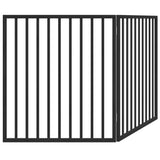 Dog Gate Foldable 2 Panels Black 160 cm Poplar Wood - Rear View