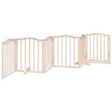Dog Gate with Door Foldable 6 Panels 300 cm Poplar Wood
