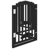 Dog Gate with Door Foldable 6 Panels Black 300 cm Poplar Wood - 45-Degree Angle