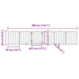 Dog Gate with Door Foldable 6 Panels Black 300 cm Poplar Wood