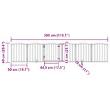Dog Gate with Door Foldable 6 Panels Black 300 cm Poplar Wood - Extra Image