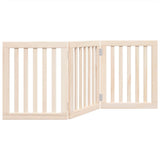 Dog Gate Foldable 3 Panels 150 cm Poplar Wood - Front View