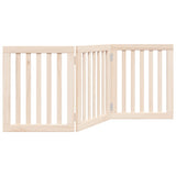 Dog Gate Foldable 3 Panels 150 cm Poplar Wood - Rear View