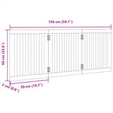 Dog Gate Foldable 3 Panels 150 cm Poplar Wood - Extra Image