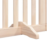 Dog Gate with Door Foldable 6 Panels 300 cm Poplar Wood - Extra Image