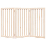 Dog Gate Foldable 3 Panels 150 cm Poplar Wood - Top-Down View