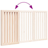 Dog Gate Foldable 3 Panels 150 cm Poplar Wood - Close-Up Angle