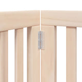 Dog Gate with Door Foldable 6 Panels 300 cm Poplar Wood - Low Angle