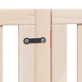 Dog Gate with Door Foldable 6 Panels 300 cm Poplar Wood - Extra Image