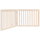 Dog Gate Foldable 2 Panels 160 cm Poplar Wood - Front View