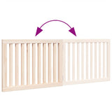 Dog Gate Foldable 2 Panels 160 cm Poplar Wood - Close-Up Angle