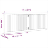 Dog Gate Foldable 2 Panels 160 cm Poplar Wood - Extra Image