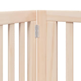 Dog Gate with Door Foldable 4 Panels 320 cm Poplar Wood