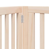 Dog Gate with Door Foldable 4 Panels 320 cm Poplar Wood - Low Angle