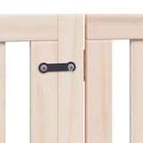 Dog Gate with Door Foldable 4 Panels 320 cm Poplar Wood - Extra Image