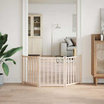 Dog Gate Foldable 3 Panels 150 cm Solid Wood Fir