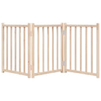 Dog Gate Foldable 3 Panels 150 cm Solid Wood Fir
