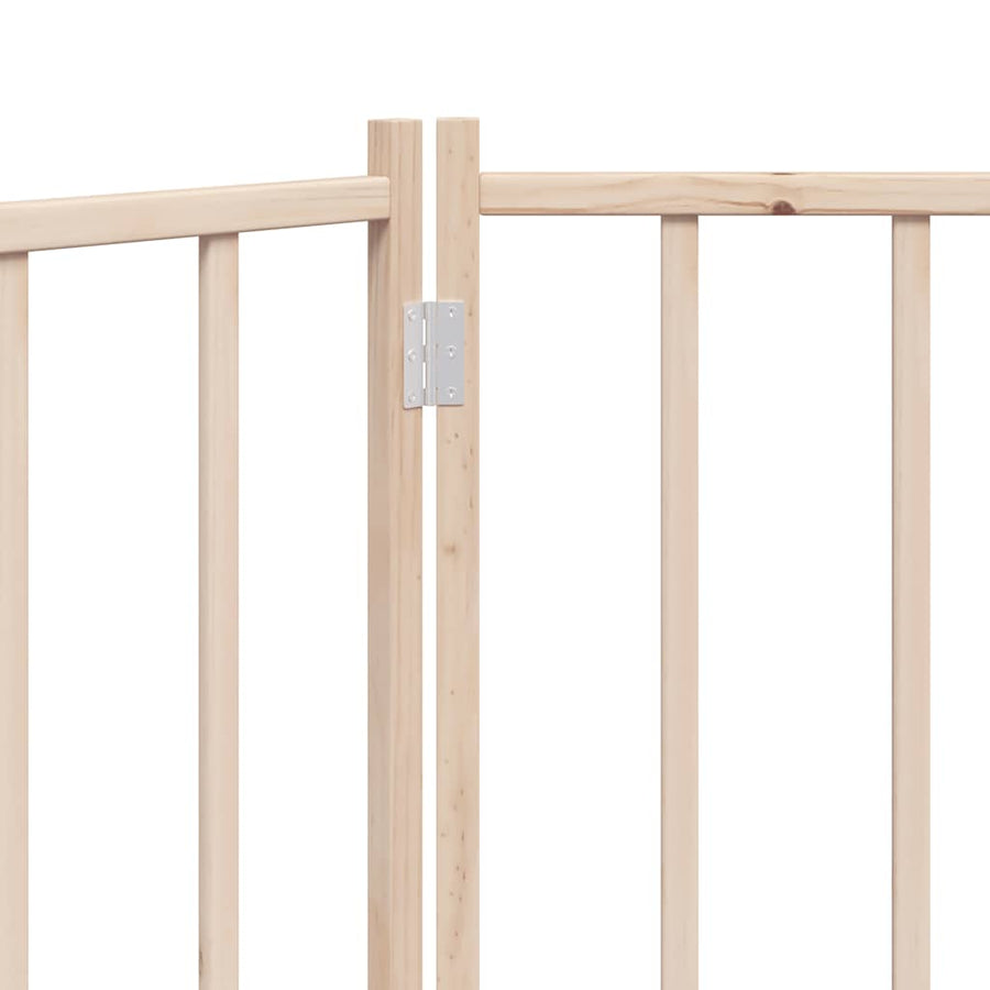 Dog Gate Foldable 3 Panels 150 cm Solid Wood Fir