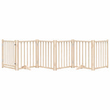 Dog Gate with Door Foldable 6 Panels 300 cm Solid Wood Fir - Side View