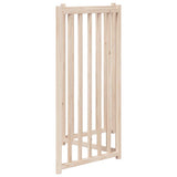 Dog Gate Foldable 3 Panels 150 cm Solid Wood Fir