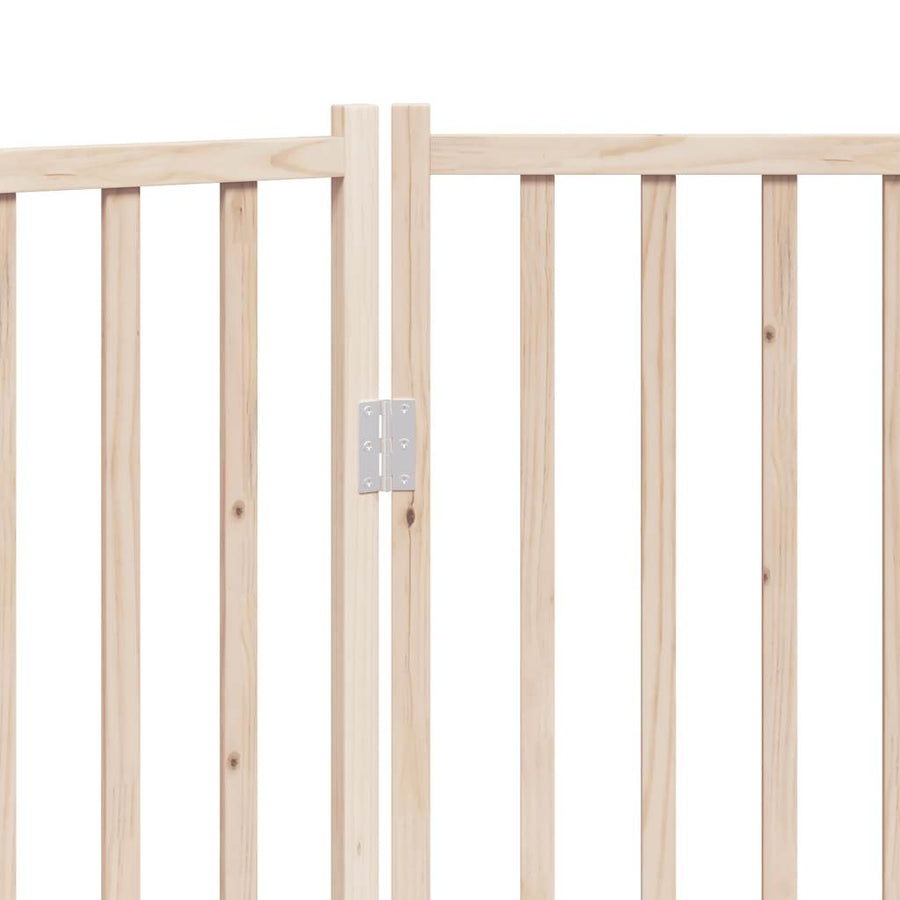 Dog Gate Foldable 3 Panels 150 cm Solid Wood Fir