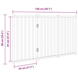 Dog Gate Foldable 3 Panels 150 cm Solid Wood Fir - Extra Image