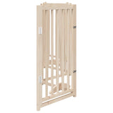 Dog Gate with Door Foldable 6 Panels 300 cm Solid Wood Fir - 45-Degree Angle