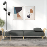 Sofa Bed with Armrests Dark Grey Fabric - Side View