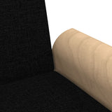 Sofa Bed with Armrests Black Fabric - Extra Image
