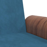 Sofa Bed with Cup Holders Blue Velvet - Extra Image