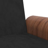 Sofa Bed with Cup Holders Black Velvet