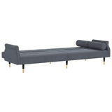 Sofa Bed with Cushions Dark Grey Velvet - Rear View