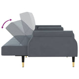 Sofa Bed with Cushions Dark Grey Velvet - Extra Image