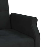 Sofa Bed with Cushions Black Velvet